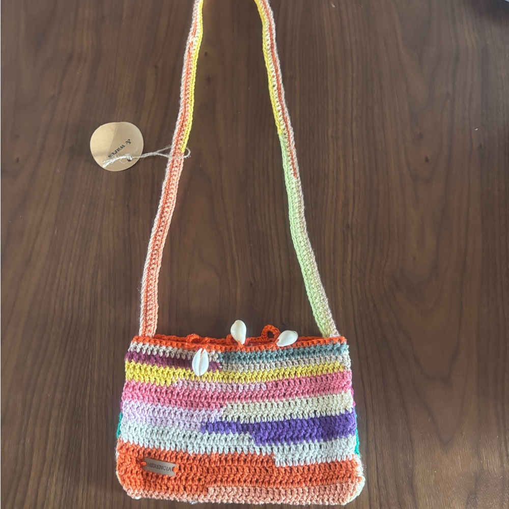 Colorful Crochet Crossbody‎ Bag